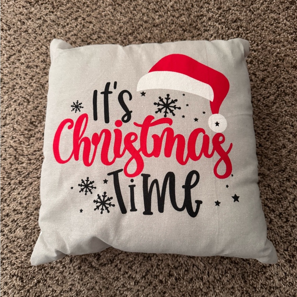 Festive Christmas Time Pillow